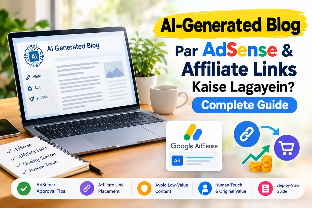 AI-Generated Blog Par AdSense & Affiliate Links Kaise Lagayein?